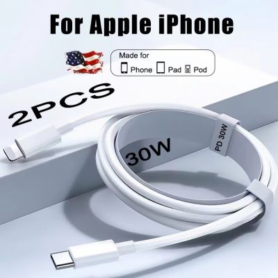 2PCS Original PD 30W Cable For iPhone 14 13 11 12 Pro Max Mini 8 Plus X XS XR Fast Charging USB C Cable For Apple iPad Airpods