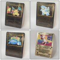 การ์ดโปเกมอนสีทองโลหะสีทอง1996ปีบัตรรุ่นแรก Charizard Blastoise Venusaur Mewtwo ของขวัญของเล่นเด็กบัตรสะสม