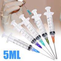 hot【DT】∋❖✟  5PCS 5ml Dispensing Syringe Crimp Sealed Needle Tips Glue Ink Syringes Refilling Measure Industrial Supplies