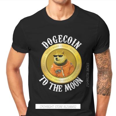 Dogecoin Cryptocurrency Miners Meme Original Tshirts Moon Astronaut Meme Personalize Homme T Shirt Funny Clothes 3Xl