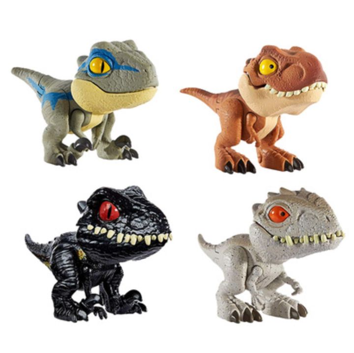 Mattel Jurassic World 2 Tyrannosaurus Velociraptor Joint Movable Collection  Dinosaur Model Mini Boy Toys 