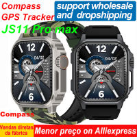 JS11 PRO สมาร์ทวอท์ชสูงสุดสำหรับผู้ชายนาฬิกาอัจฉริยะสำหรับเข็มทิศ GPS NFC 2.1นิ้วสายรัดข้อมือฟิตเนสอัตราการเต้นของหัวใจ IP68กันน้ำสำหรับผู้ชาย