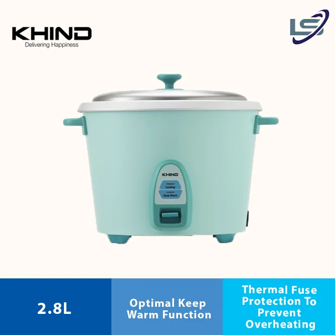 KHIND 2.8L Rice Cooker RC828N Optimal Keep Warm Function Thermal