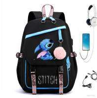 Stitch Backpack for Women Men Student Large Capacity Fashion Personality Multipurpose Female Bags