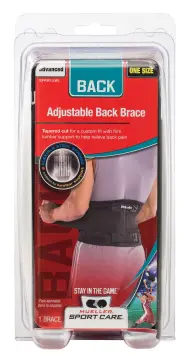 Mueller Sports Medicine Adjustable Back Brace, Back Support, for Men and  Women, Black