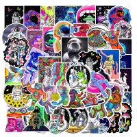 25/50PCS Cartoon Psychedelic Astronaut Stickers Aesthetics Laptop Guitar Luggage Phone Waterproof Graffiti Sticker Decal Kid Toy