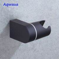 Aqwaua Shower Head Holder Bracket Stand 2 Position For Bathroom Use Standard Size Bath Accessories Matt Black ABS Plastic [NEW]