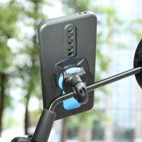 Motorcycle Mirror Mount Shockproof Handlebar Bracket Stand with Quick Release Clip Bicycle Phone Support for Navigation Biking