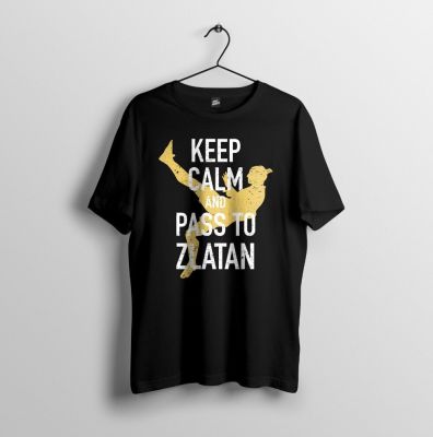 Keep Calm and Pass To Zlatan, Footballer Inspired Design Men Unisex Fashion 3D Hot 2019 Clothes Casual Male Tees Shirts XS-4XL-5XL-6XL