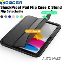 INOVAGEN Smart Awake Flip Cover พร้อมขาตั้งในตัว/สำหรับ Pad 10 2022, Air 4,5,Pro 11 2022,Mini 6 /Flip ถอดออกได้,กันกระแทก,พร้อมช่องเสียบปากกา,เคสแท็บเล็ตปกป้องเต็มรูปแบบ