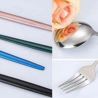 ครัวเครื่องเงินชุดแบบพกพากลางแจ้ง Flatware ชุดสำหรับ6สแตนเลสช้อนส้อมนำมาใช้ใหม่อาหารกลางวันเครื่องเงินชุดสำหรับการเดินทาง