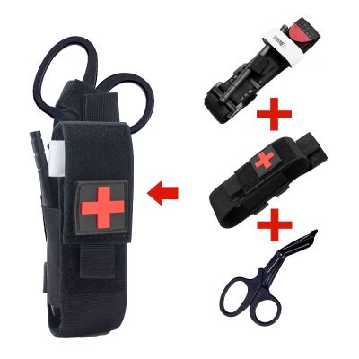 Tactical Military First aid kit Tourniquet Molle Survival set Pouch Nursing Holder Medical Gear Scissors Outdoor Equipment Bag Adhesives Tape