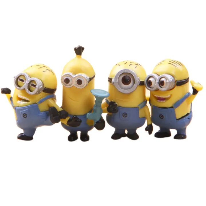 Minions Bob Gold-Leaf The Minions Role Figure Display Toy PVC 4Pcs Set ...