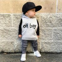 Boys Clothes Warm Cotton Hooded Tops+Long Pants Outfits Sets