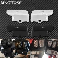 Motorcycle Turn Signal Extension Cap Switch Button Extended Cover Black/Chrome For Harley Softail Slim Fatboy Breakout Heritage