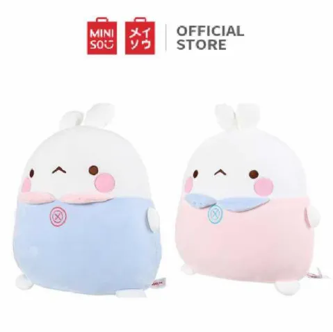 Miniso Bunny Plush Toy Pink and Blue 