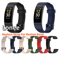 Lonee สายนาฬิกาข้อมือซิลิโคนสำรองสำหรับสายรัด Realme สมาร์ทวอทช์อุปกรณ์เปลี่ยนสายรัดข้อมือ