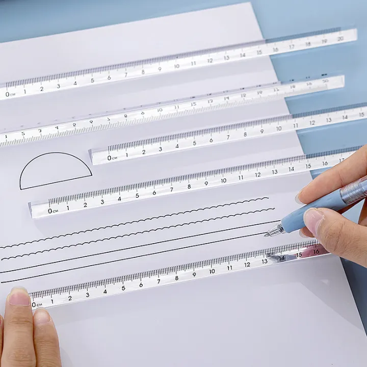 Creative Simple Transparent Triangular Scale Ruler Drawing Template