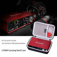 LTGEM EVAฮาร์ดท่องเที่ยวกรณีสำหรับFocusrite Scarlett Solo 2i2 (2nd Gen) อินเตอร์เฟซเสียงUSB