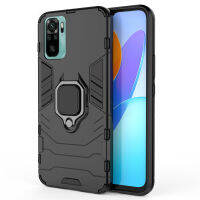 เคส  Poco M5s Case ชุดเกราะกันกระแทก Slim Rugged Hybrid Hard Plastic + Tpu Bracket Magnet 360 Ring Holder ฝาหลัง