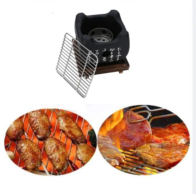 Japanese Korean Ceramic Hibachi Bbq Table Grill Yakitori Barbecue 