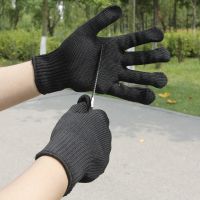 [Fast delivery] Special warning safety protection work security engraving gardening fishing and killing fish wire non-slip knife cutting gloves