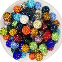 AAAAA Quality 10mm All Colors 7-row Rhinestones 2holes Clay Shamballa Beads For Bracelet Pendant Jewelry Accessories DIY