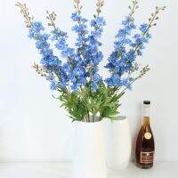 (Leisurely)1ชิ้น/ล็อต67/80เซนติเมตรดอกไม้ประดิษฐ์ Delphinium ดอกไม้สาขาใบปลอมสำหรับงานแต่งงานตกแต่งบ้านผักตบชวาดอกไม้ผ้าไหม