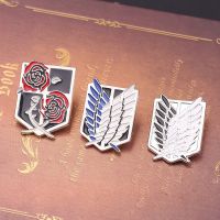 Anime ON Enamel Pin Eren Jaeger Mikasa Ackerman Jiyuu No Tsubasa Cartoon Brooch Lapel Badge Gifts