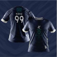 KENZ AW11 - JERSEY BLUE WHITE ABSTRACT SPORTWEAR EXCLUSIVE