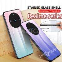 เคสสำหรับ Realme 11Pro + 5G 11Pro Pro + Proplus Pro Plus Realme11ไล่ระดับสีกระจกนิรภัยแฟชั่นเคสโทรศัพท์ฝาหลังสีแข็ง