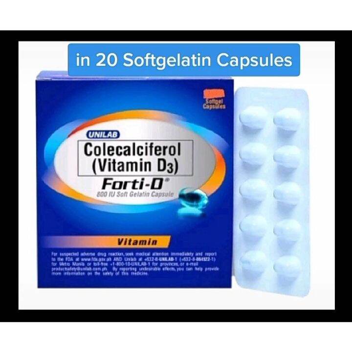 【READY STOCK】 ♩FortiD Colecalciferol Vitamin D3 800 IU in 20
