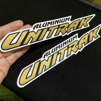 สติ๊กเกอร์ ติดสวิงอาร์ม UNITRAK สีทอง พื้นใส [2ชิ้น] สติกเกอร์ แต่งรถ ติดรถ สวิงอาร์ม รถมอเตอร์ไซค์ Kawasaki Ninja KR KRR VICTOR SERPICO Motorcycle Racing