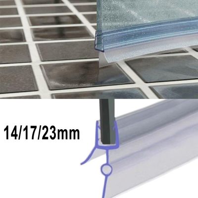 2pcs 50cm Shower Screen Seal Strip PVC Door Bath Shower Seal Strip Water Deflector Shower Room Door Glass Seal Strip Part Tool