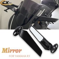 CX For yamaha r3 YZFR3 YZF R3 yzfr3 yzf r3 yzf r25 Motorcycle Rearview Mirrors Wind Wing Adjustable Rotating Side Mirror Winglet