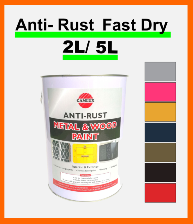 5L/ 5Liter Camlux Metal Paint/Wood Paint/Antirust Paint/Gate Paint