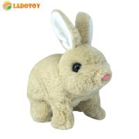 Bunny Toys Early Learning Electronic Plush Rabbit Toy Interaction Shake Ears Cute Electric Bunnies with Carrot Plush Simulation Rabbit Toy for Easter