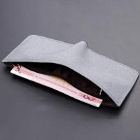 【CC】 Mens Short Horizontal Canvas Color Buckle Wallet Denim New Unmarked Sewing Thread Ultra Thin Card Holder