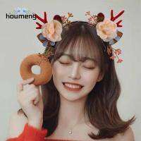 HOUMENG วินเทจ น่ารักน่ารักๆ เครื่องประดับผมสไตล์เกาหลี ของเล่นไฟ LED การตกแต่งงานเทศกาล สวมหัวเด็ก ห่วงผมคริสต์มาส ที่คาดผมหูกวาง แถบคาดศีรษะเรืองแสง ชุดผมผู้หญิง หูกวางนางฟ้า