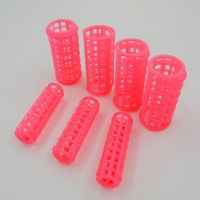 12Pcs Hair Curlers Practical Lightweight Tube Shape Plastic Hair Rollers Curlers Girl Gift Hairstyle Curlers Mesh Rollers