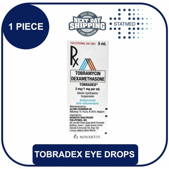 Tob.rex & Tob.ra.dex Tobramycin + Dexamethasone Eye Drops 5mL for hu