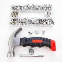 ♨✗ Canvas Snap Kit 150 PCS Metal Screws Snaps Marine Grade Socket Stainless Steel Canvas Snaps with Hammer Setting Tool for Boat