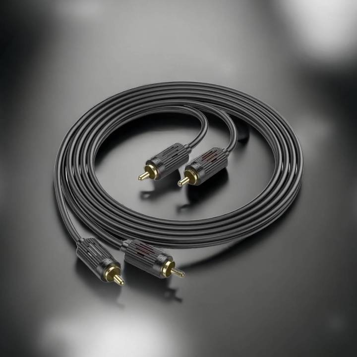 hoco-upa29-dual-rca-double-lotus-audio-cable-สายแจ็คเครื่องเสียงต่อกับเครื่องเสียง