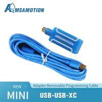 โอเอชั่น♠AMSAMOTION ใหม่ MINI สายลงโปรแกรมเหมาะสำหรับ Xinje XC1 XC2 XC3 XC5อะแด็ปเตอร์ PLC ถอดออกได้ Gold-Plated Interface