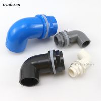 ▧∏ I.D20 50mm PVC Aquarium 90° Elbow Drainage Connector Fish Tank Overflow Joints Water Inlet Outlet Supply Pipe Drain Fittings