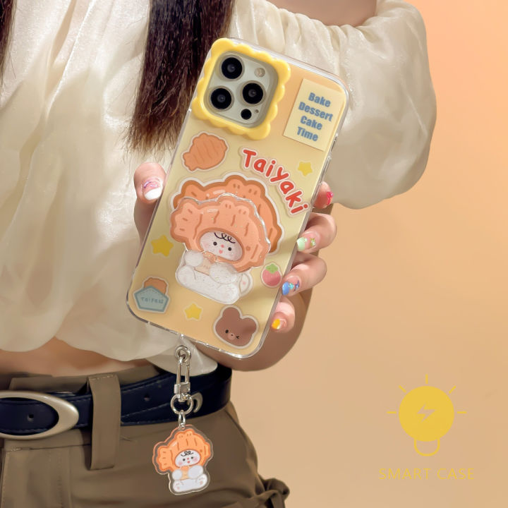 for-เคสไอโฟน-14-pro-max-taiyaki-shining-pop-grip-เคส-phone-case-for-iphone-14-pro-max-plus-13-12-11-for-เคสไอโฟน11-ins-korean-style-retro-classic-couple-shockproof-protective-tpu-cover-shell