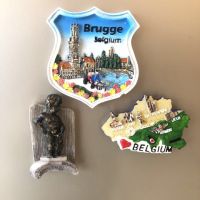 3D Resin Fridge Magnets Belgium Tourist Attractions Souvenir Magnetic Refrigerator Decoration Creative Fridge Sticker Gift Idea