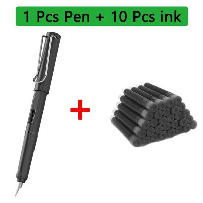 ☼♂❁ 1 Fountain pen 10 ink Kawaii calligraphy Multi-function gel pen 0.38mm EF Nib school supplies stationery pens stationary writing