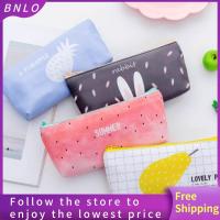 BNLO เคสดินสอลายน่ารักหนัง PU ลายแตงโม,Pouch Pensil หนัง PU ความจุมากฉบับภาษาเกาหลีกระเป๋าดินสอใส่เครื่องเขียนเกาหลีกันน้ำใช้งานได้จริงและกันคราบ