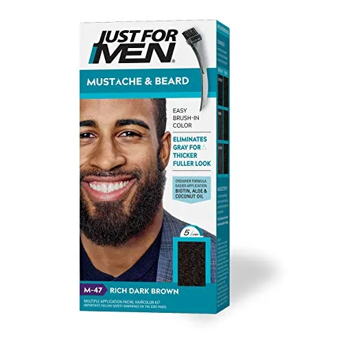 Just For Men Mustache & Beard, Beard Coloring for Gray Hair with Brush Included - Color: Rich Dark Brown, M-47 (Packaging May Vary) | Lazada PH Just For Men Mustache & Beard, Beard Coloring for Gray Hair with Brush Included - Color: Rich Dark Brown, M-47 (Packaging May Vary) | Lazada PH